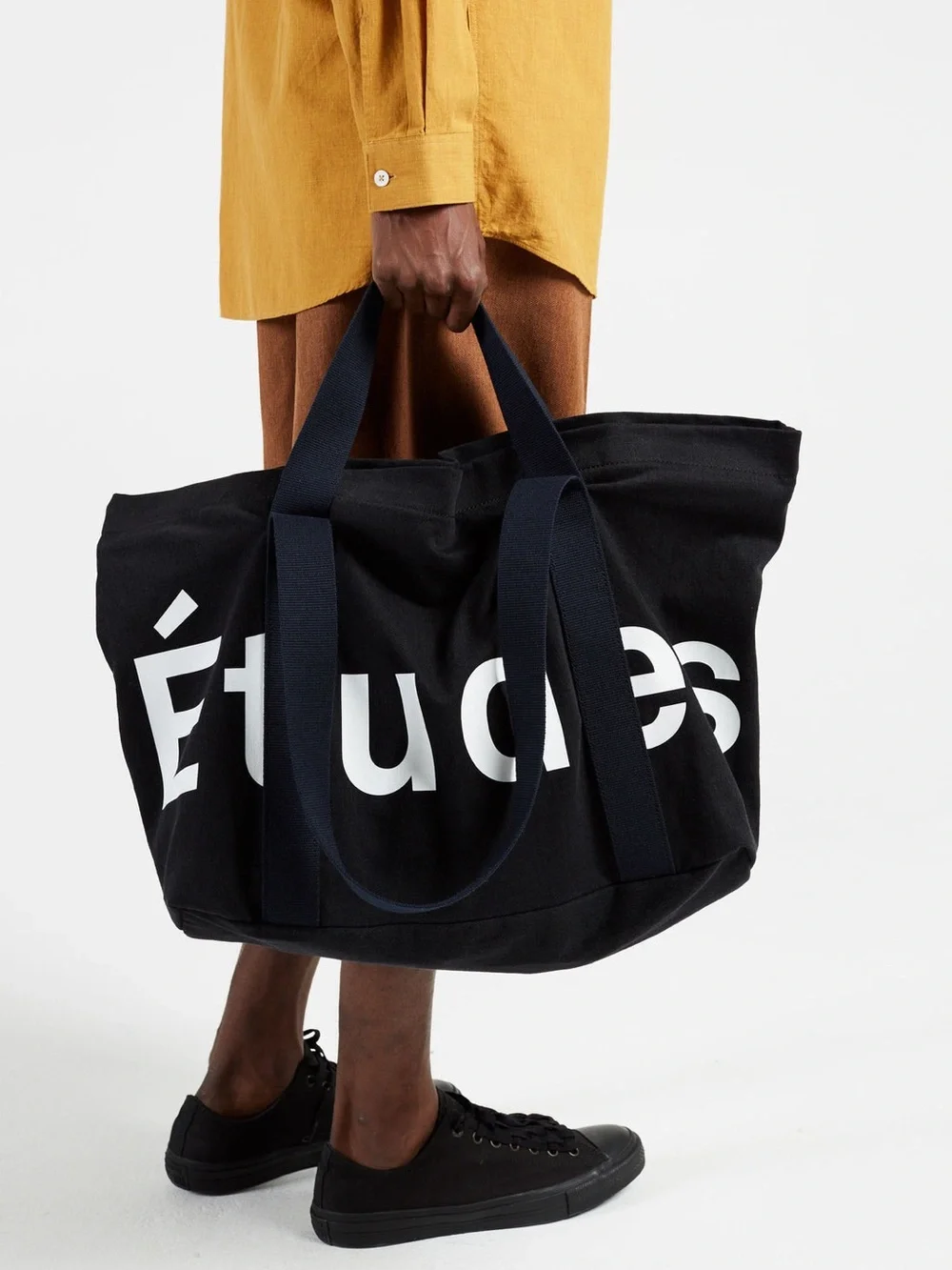 Études Studio August Weekend Bag Black Logo Canvas Duffel Travel Tote